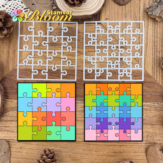 Original Lovely M Size Puzzles Background Cutting Dies