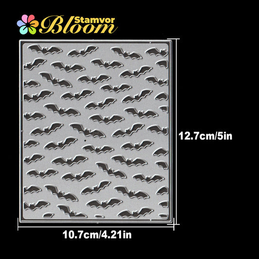 Original Lovely Layers Halloween Night Bats Square Frame Background Cutting Dies
