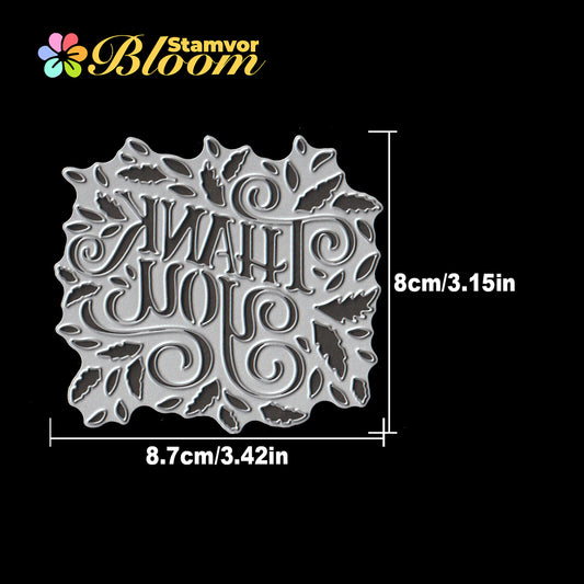 Original Lovely Hallow Title Words THANK YOU Cutting Dies