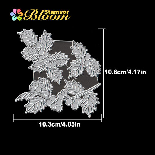 Original Lovely Christmas Leaves Branches Cutting Dies