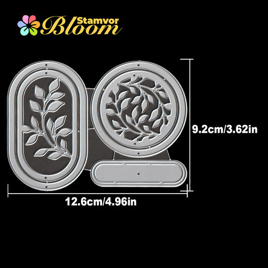 Original Beautiful Leaves Branches Circles Frames Tag Cutting Dies