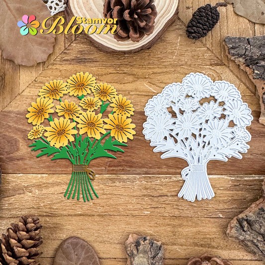 Original Lovely Mother's Day Teacher Gift Flowers Daisy Bouquet Cutting Dies