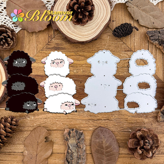 Original Lovely Sheeps Animals Jenga Cutting Dies