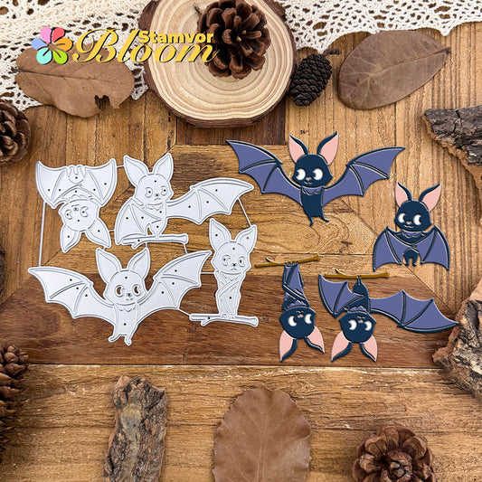 Original Lovely Halloween Animals Bats Cutting Dies