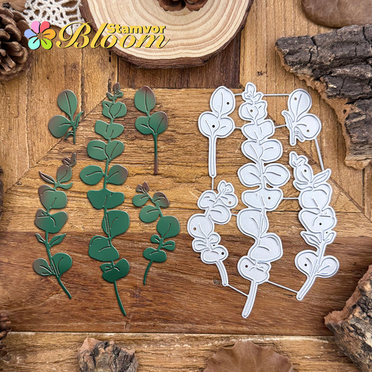 Original Beautiful Eucalyptus Leaves Branches Cutting Dies