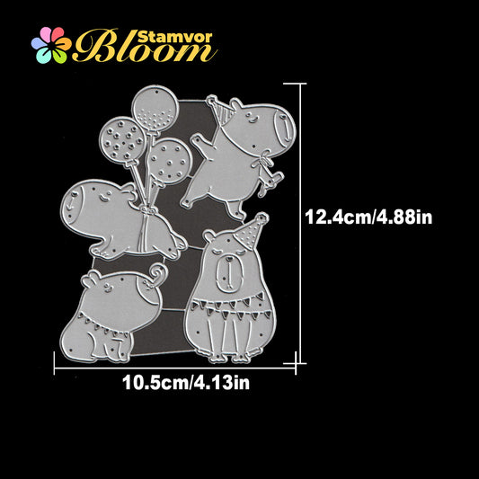 Original Lovely Birthday Party Capybaras Cutting Dies