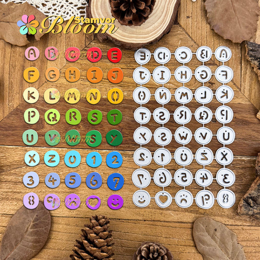 Original Lovely Circles Alphabet and Numbers Cutting Dies
