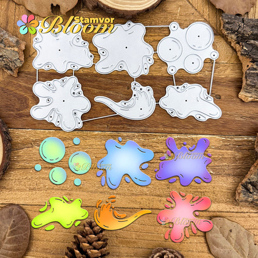 Original Lovely Water Bubbles Pigments Cutting Dies