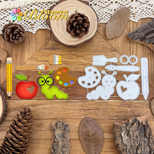 Original Lovely Stationeries Brushes Pencil Apple Cutting Dies