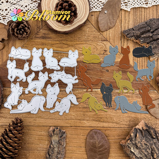Original Lovely Differents Actions Cats Cutting Dies