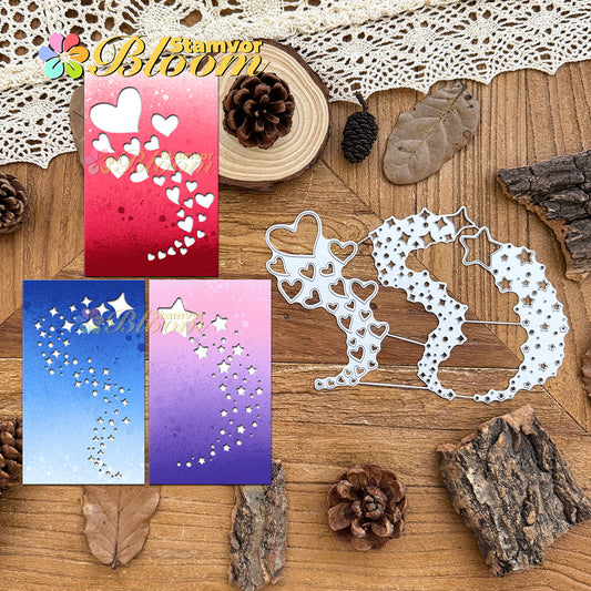 Original Lovely Love Shiny Stars Cutting Dies