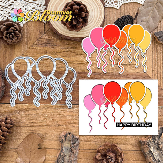 Original Lovely Birthday Balloons Party Cutting Dies