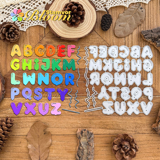 Original Lovely Alphabets Balloons Cutting Dies