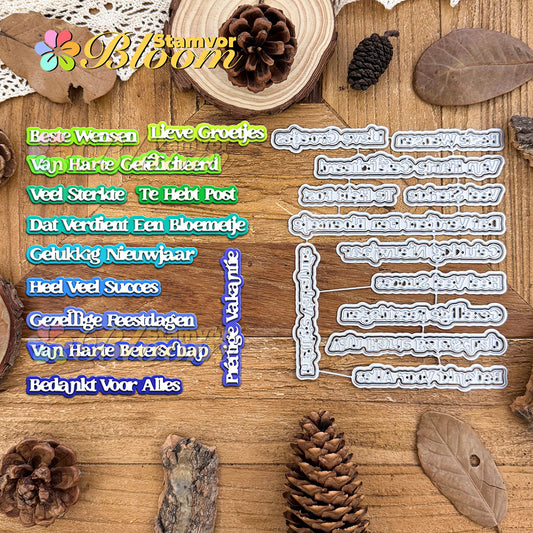 Original Common Practical Dutch Layers Blessing Phrases Titles Cutting Dies