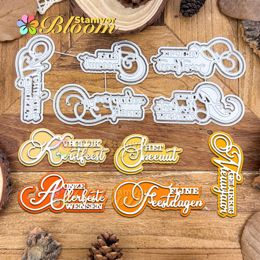 Original Lovely Pratical Dutch Layers Sentences Titles Cutting Dies