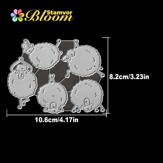 Original Lovely Funny Yoga Sheeps Cutting Dies