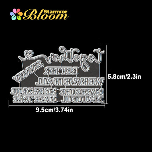 Original Lovely TOGETHER Titles Cutting Dies