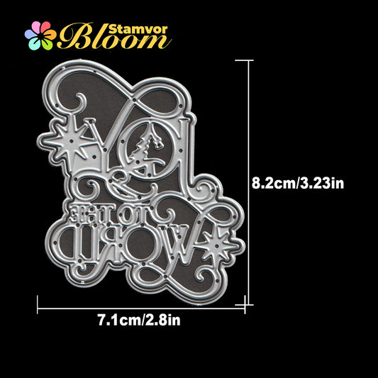 Original Lovely Christmas Layers Title Words JOY TO THE WORLD Cutting Dies