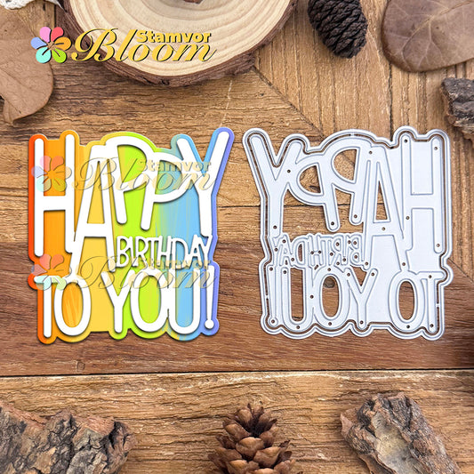 Original Lovely Layers Birthday Title HAPPY BIRTHDAY TO YOU Cutting Dies