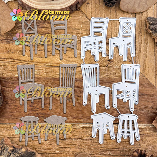 Original Lovely Chairs Stools Furnitures Cutting Dies