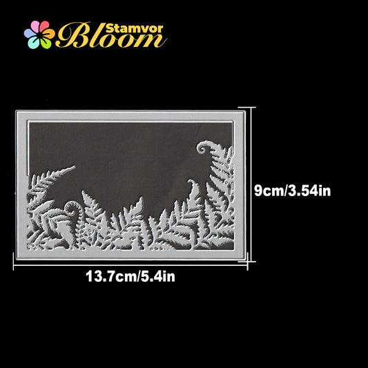 Original Lovely Ferns Leaves Branches Square Frame Cutting Dies