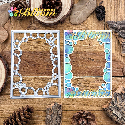 Original Lovely Water Bubbles Square Frame Cutting Dies