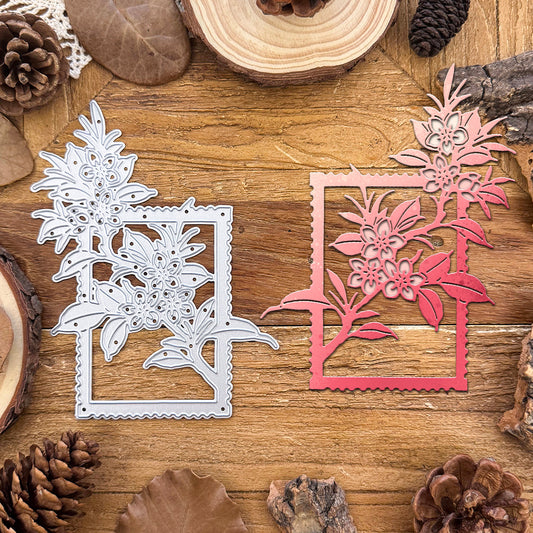 Lovely Cherry Flowers Branch Stamp Frame Dies