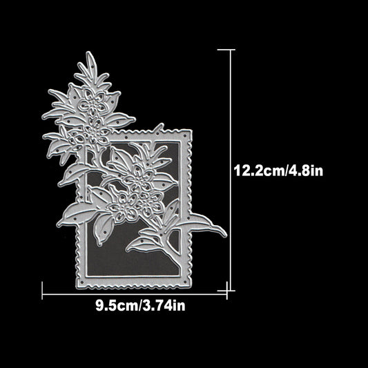 Lovely Cherry Flowers Branch Stamp Frame Dies