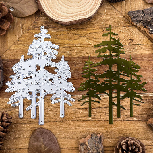 Retro Forest Pine Trees