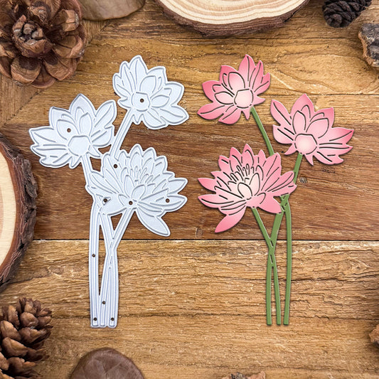 Lovely Beautiful Lotus Flowers Branch Dies