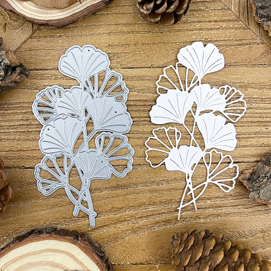 Ginkgo biloba leaves Beautiful FLowers Cutting Dies