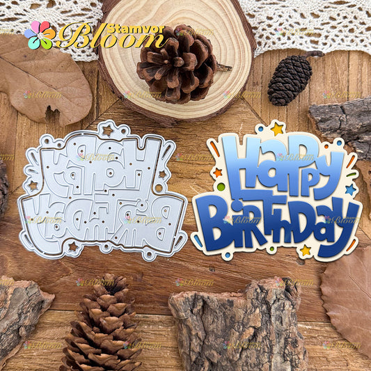 Original Lovely Layers Birthday Title HAPPY BIRTHDAY Cutting Dies