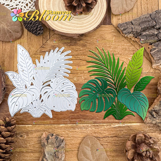 Original Lovely Tropical Leaves Bunch Cutting Dies