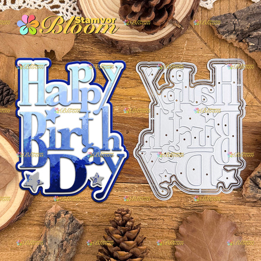 Original Lovely Layers Birthday Title HAPPY BIRTHDAY Cutting Dies