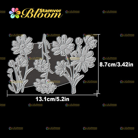 Original Lovely Beautiful Floweers Bouquets Daisies Cutting Dies