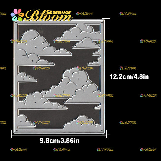 Original Lovely Clods Sky Square Frame Cutting Dies