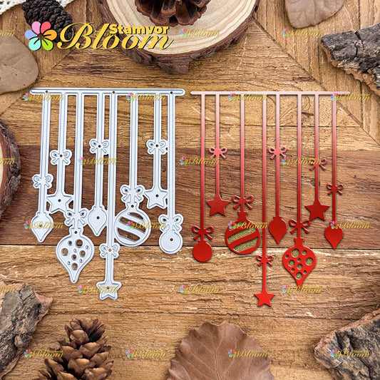 Original Lovely Christmas Bells and Stars Border Cutting Dies