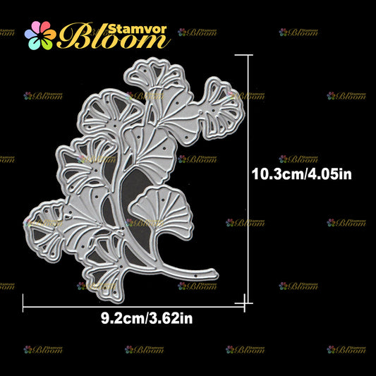 Original Beautiful Ginkgo Leaves Branch Wreath Cutting Dies
